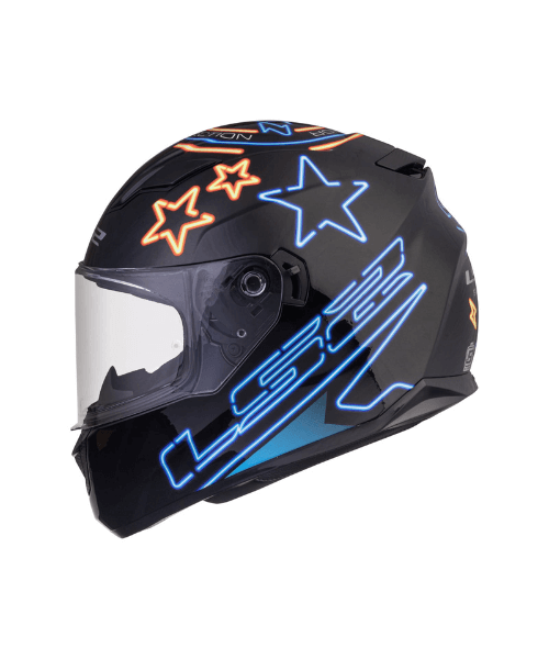 LS2 FF320 Stream Evo With Pinlock Helmet - Matt Neon Black Blue Fluo Orange