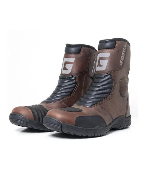 Gadsyll G-STAR 9 Water Resistant Motorcycle Riding Boots - Brown