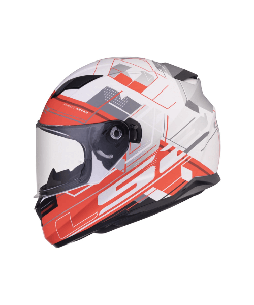 LS2 FF320 Stream Evo Scape With Pinlock Helmet - Matt White Red