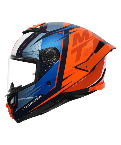 MT Thunder 4 Pental Helmet - Fluorescent Orange