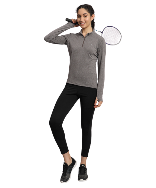 Reccy Women's Nomadic Full Sleeves T Shirt - Pebble