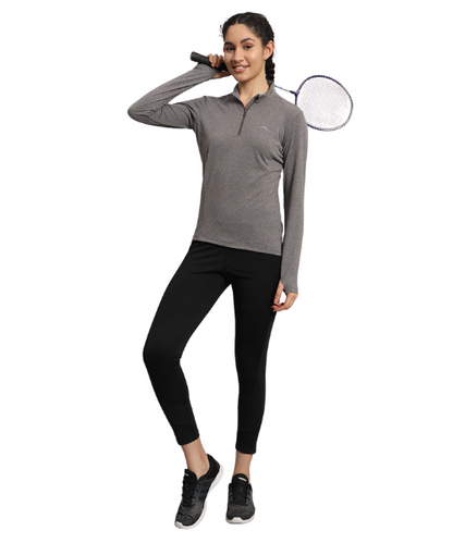 Reccy Women's Nomadic Full Sleeves T Shirt - Pebble