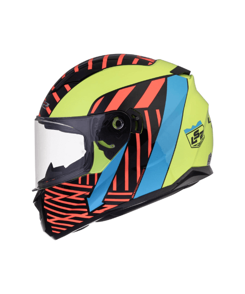 LS2 FF320 Stream Evo Darkness With Pinlock Helmet - Gloss Hi-Vis Yellow Blue