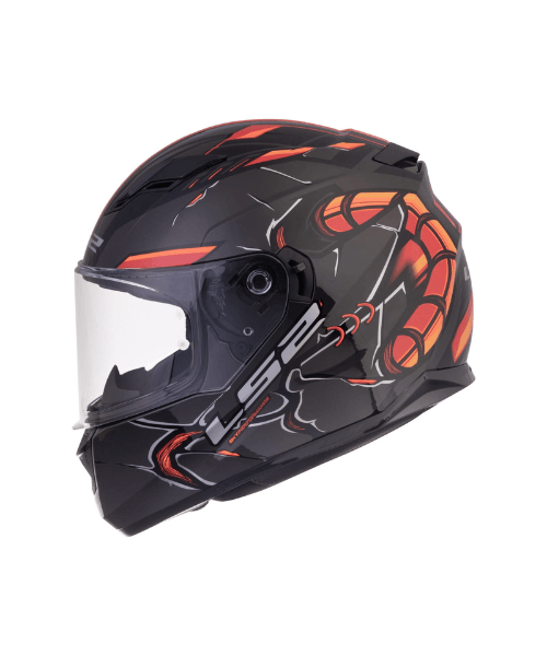 LS2 FF320 Stream Evo Zuko With Pinlock Helmet - Gloss Black Hi-Viz Orange