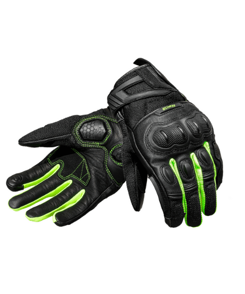 Raida AirWave Motorcycle Riding Gloves - Black Hi-Viz