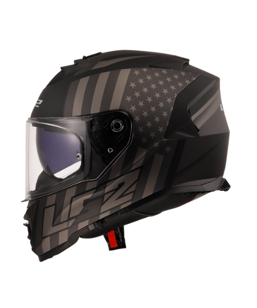 LS2 FF800 Storm II Flag Helmet - Gloss Black Grey