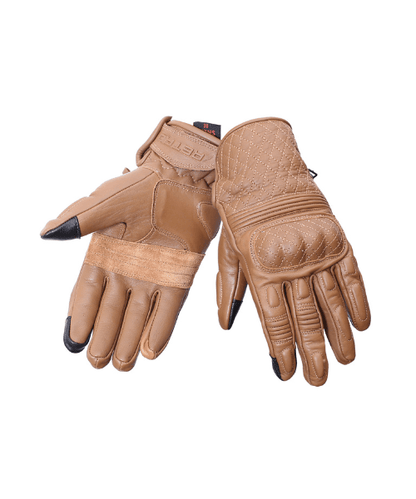 BBG Snell Retro Riding Gloves - Brown