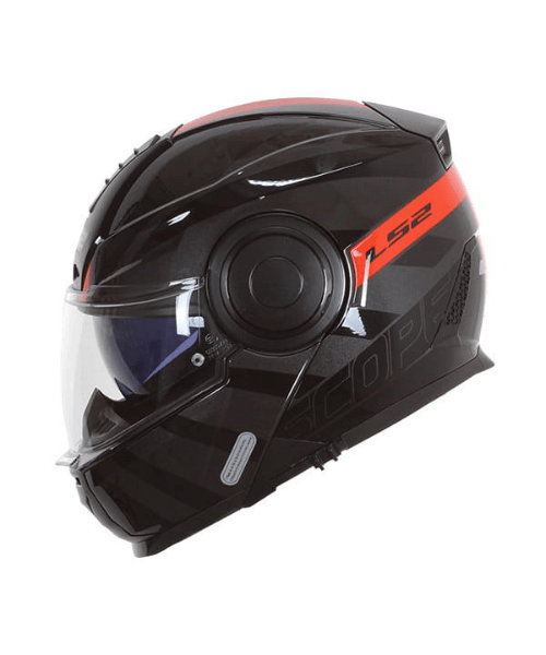 LS2 FF902 Scope Hamr Helmet - Gloss Black Titanium Red