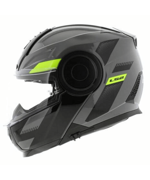 LS2 FF902 Scope Max Nardo Helmet - Gloss Grey Hi-Viz Yellow