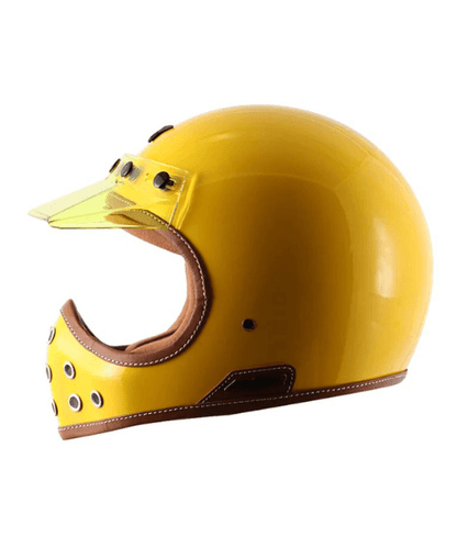 Axor Retro Moto-X Helmet - Yellow