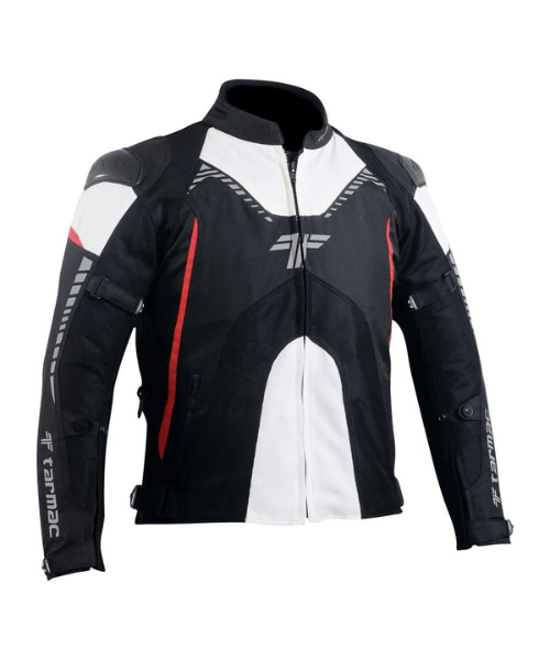 Tarmac Corsa Riding Jacket with Level 2 SAFE TECH protectors - Black White Red