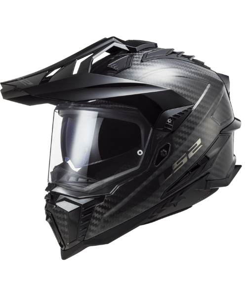 LS2 MX701 C Explorer Carbon Helmet - Solid Gloss Black