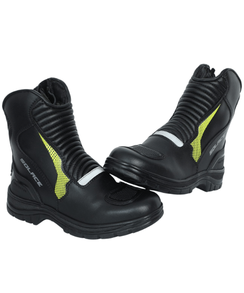 Solace Scout Motorcycle Boots - Black Neon