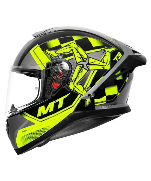 MT Thunder 3 SV Pro Helmet - ISLE Gloss Fluorescent Yellow