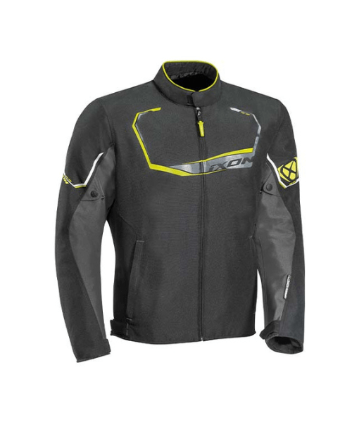 Ixon Challenge Riding Jacket - Black Grey Bright Yellow