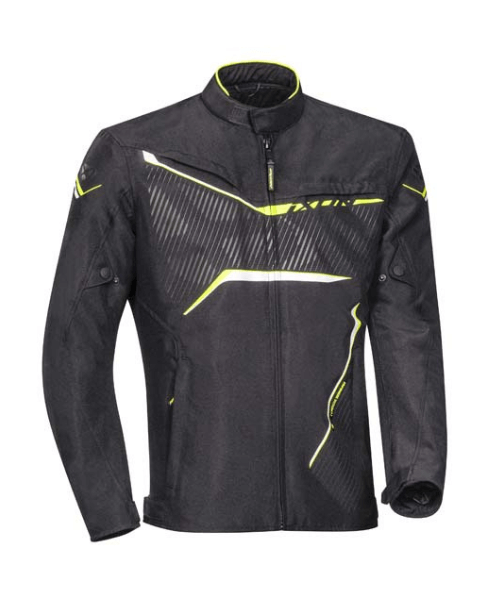 Ixon Slash Light Text Riding Jacket - Black White Yellow