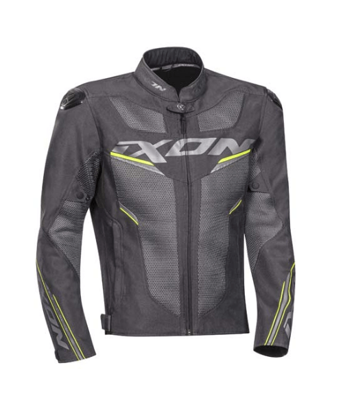 Ixon Draco Riding Jacket - Anthracite Grey Bright Yellow