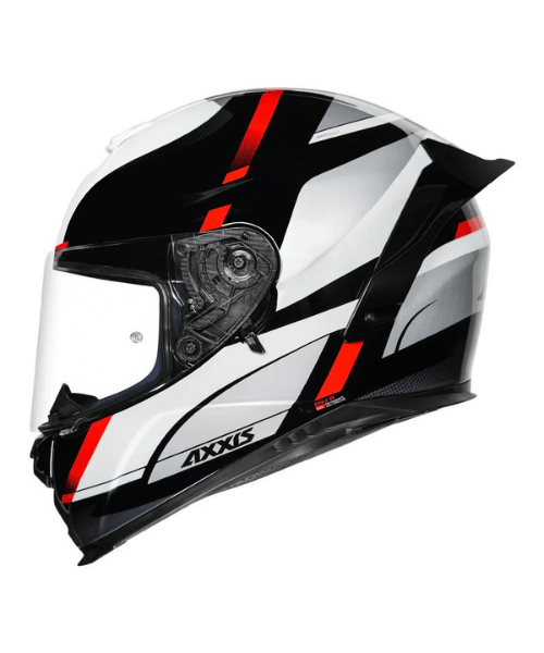 Axxis Eagle SV Quirly Helmet - Gloss White Red