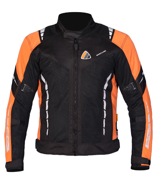RR Gears Masculine Riding Jacket - Black Orange
