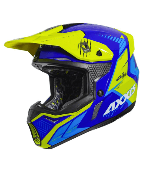 Axxis Wolf Star Track Helmet - Fluorescent Yellow