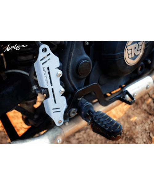 Auto Engina Himalayan Brake Cylinder Guard Compatible For Royal Enfield Himalayan BS3,BS4,BS6 & Himalayan Scram 411 - Silver