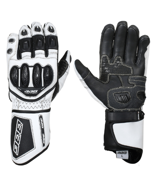 BBG Racer Riding Gloves - White