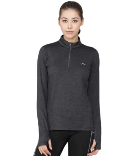 Reccy Women’s Nomadic Full Sleeves T Shirt - Dark Gray