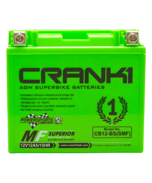 Crank1 Battery For Kawasaki KLE Versys 650-CB12-BS