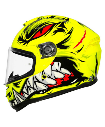 MT Hummer B Lycan Helmet - Gloss Fluorescent Yellow Orange