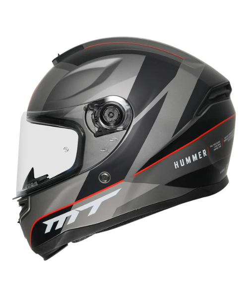 MT Hummer B AXN C15 Helmet - Matt Fluorescent Red