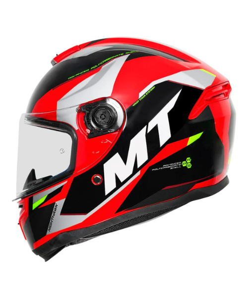 MT Hummer B Nighthawk Helmet - Gloss Fluorescent Red