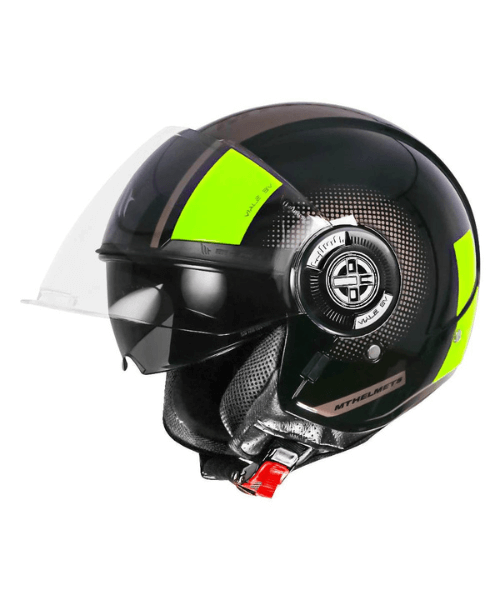 MT Viale Phantom Half Face Helmet - Gloss Fluorescent Yellow