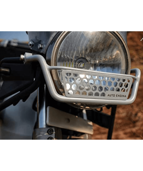 Auto Engina Himalayan Headlight Grill Compatible For Royal Enfield Himalayan Bs6(2020),BS3,BS4 Models - Silver