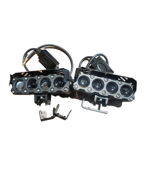 HJG Mega Drive 4 Lens Dual Color Led Fog Lights - Pair