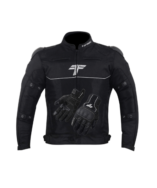 Tarmac One III Level 2 Riding Jacket with SAFE TECH protectors  FREE Tarmac Tex Gloves - Black
