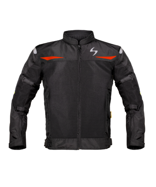 Scala Blaze Riding Jacket - Black Red