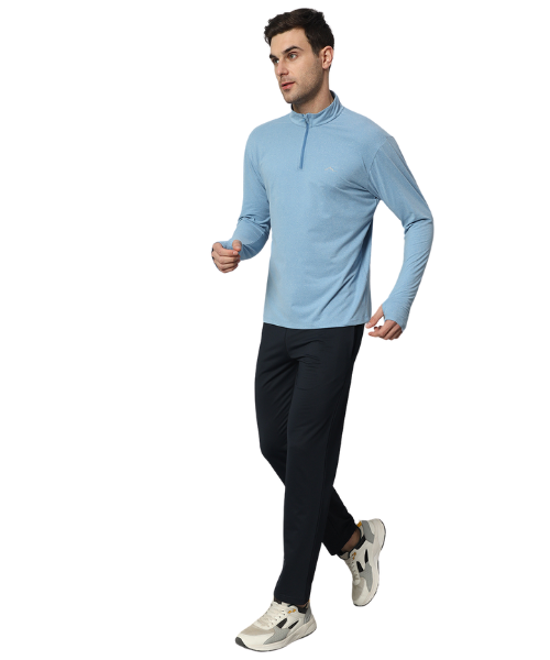 Reccy Men’s Nomadic Full Sleeves T Shirt - Lichen Blue