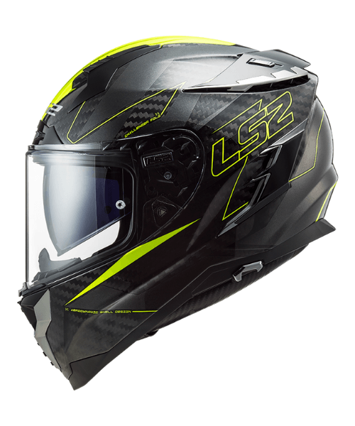 LS2 FF327 Challenger CT2 Fold Gloss Hi-Viz Helmet - Yellow