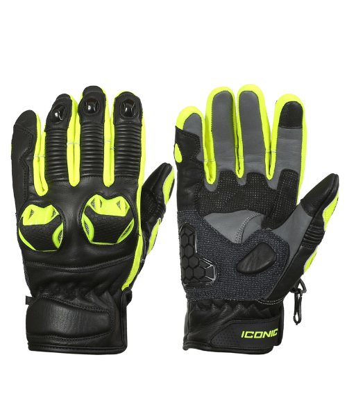 BBG Snell Iconic Riding Gloves - Neon