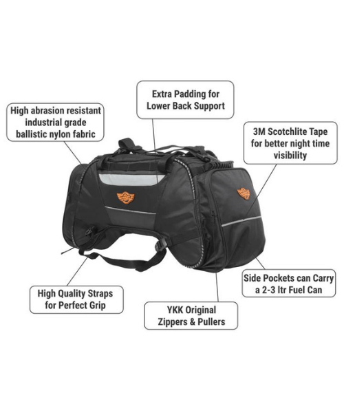 Guardian Gears Rhino Mini 50L Tail Bag with Rain Cover & Dry Bag