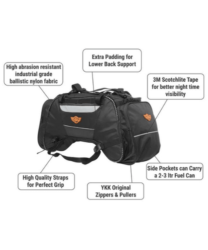 Guardian Gears Rhino Mini 50L Tail Bag with Rain Cover & Dry Bag