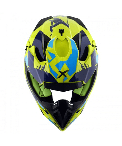 Axor X-CROSS X1 Off Road Helmet -Neon Yellow Blue