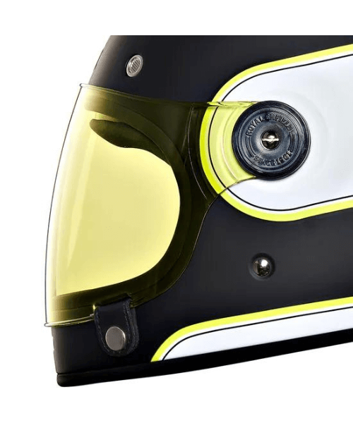 Royal Enfield Drifter V2 Helmet Centre Stripe - Matt Black