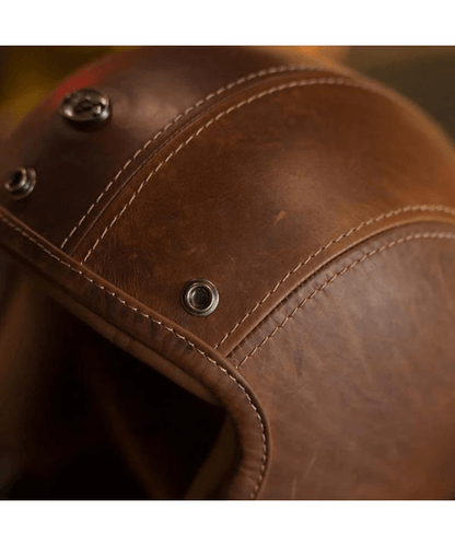 Vardenchi Leather Head Half Face Helmet