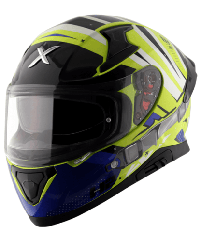 Axor Apex Hex-2 Helmet - Neon Yellow Blue