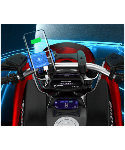 Yellowfin Claw-Grip 2.5 A USB Mobile Holder with Charger for Bikes / Scooters - M6 Black