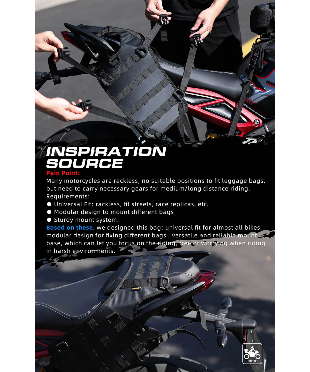 Rhinowalk Mounting Base for Tail Bag - MT002A