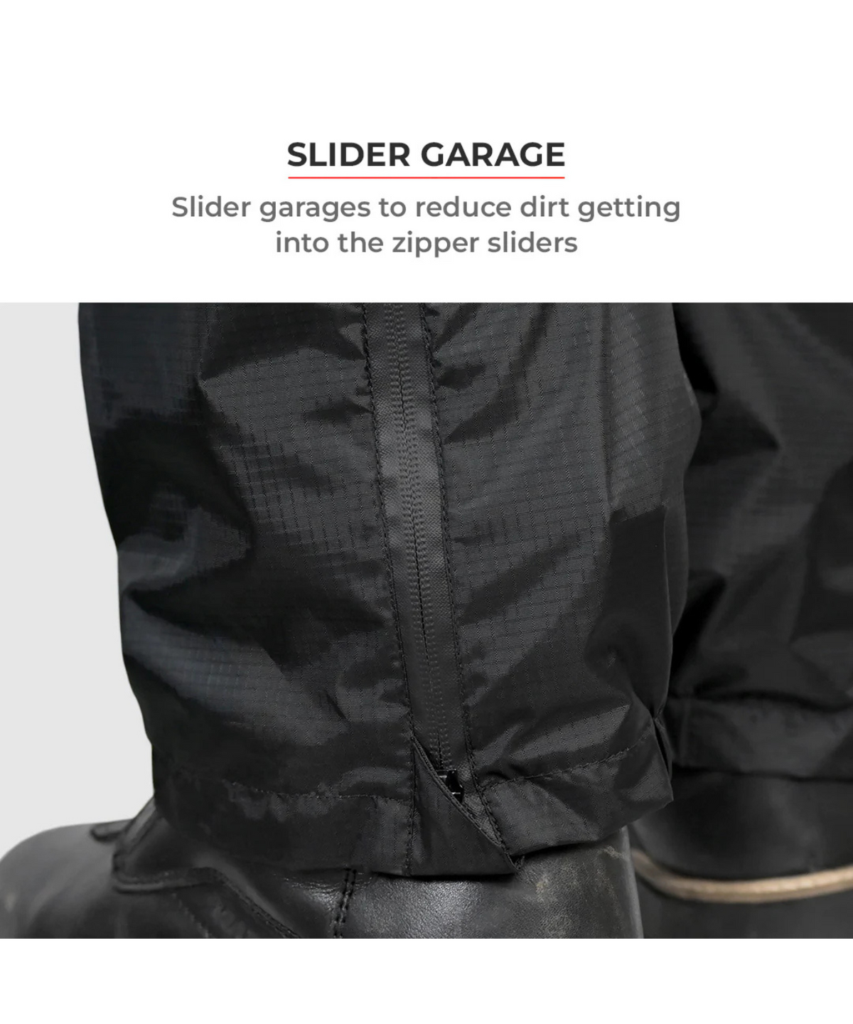 Viaterra P300 Motorcycle Rain Pant - Black Green - Viaterra