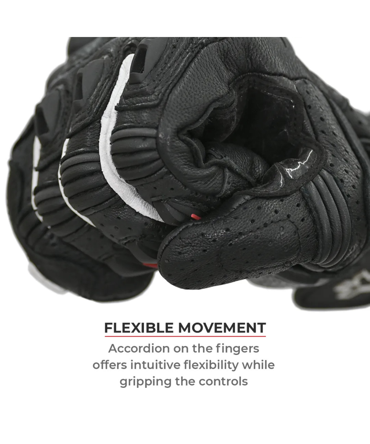 Viaterra Shifter Short Motorcycle Riding Gloves - Black