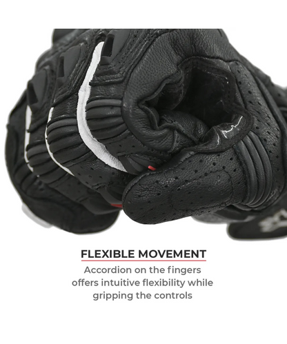 Viaterra Shifter Short Motorcycle Riding Gloves - Black